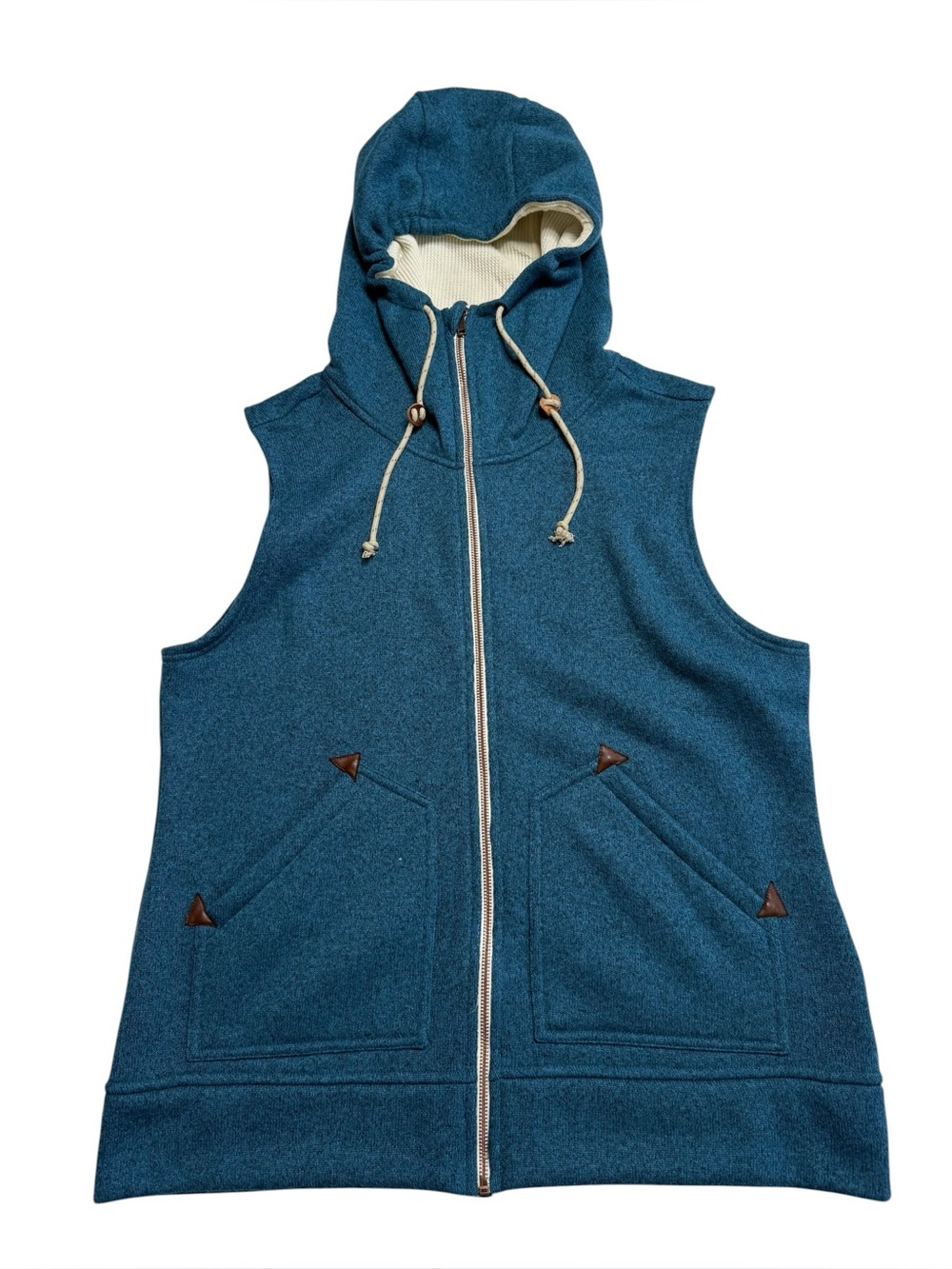Burton WB Starr Hooded Vest Lagoon Heather Teal Blue Green XL